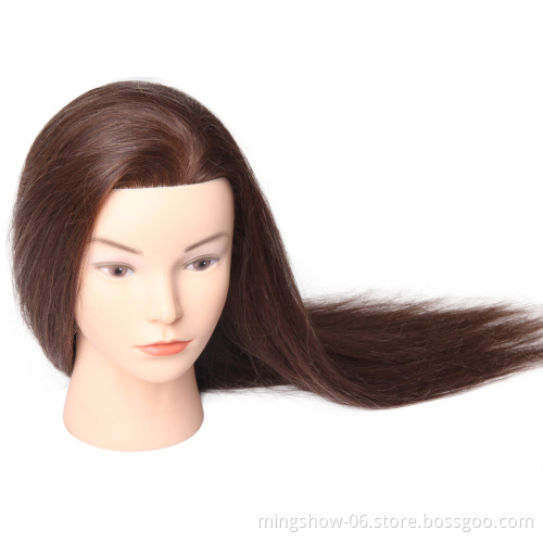 mannequin head 100% human hair for hair salon parctice